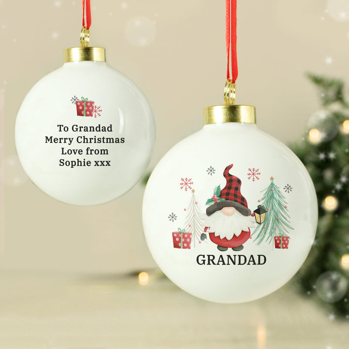 Buy Personalised Gonk Christmas Bauble available now at www.giftsfinder.co.uk