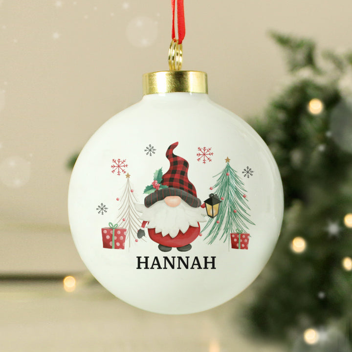 Buy Personalised Gonk Christmas Bauble available now at www.giftsfinder.co.uk