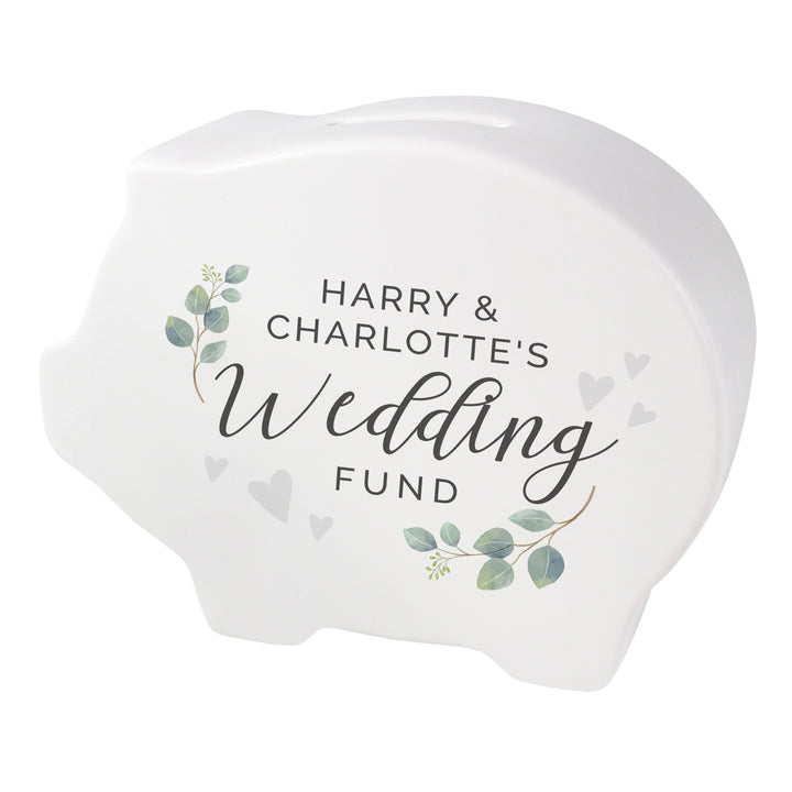 Personalised Wedding Piggy Bank in gift category Personalised Money Boxes