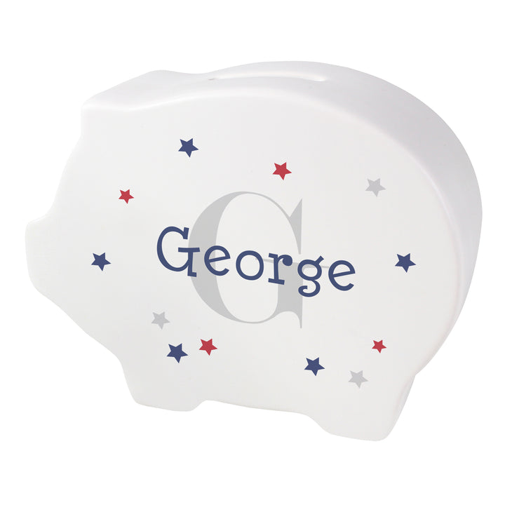 Buy Personalised Name & Initial Piggy Bank at www.giftsfinder.co.uk