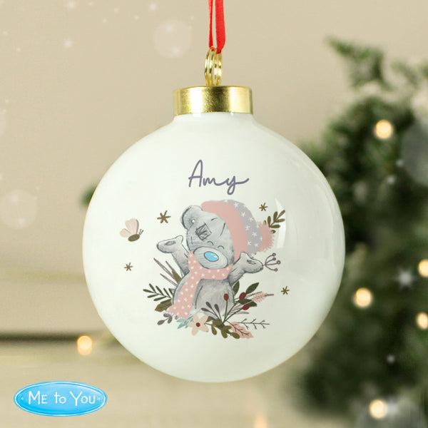 Buy Personalised Me to You Cosy Winter Bauble available now at www.giftsfinder.co.uk