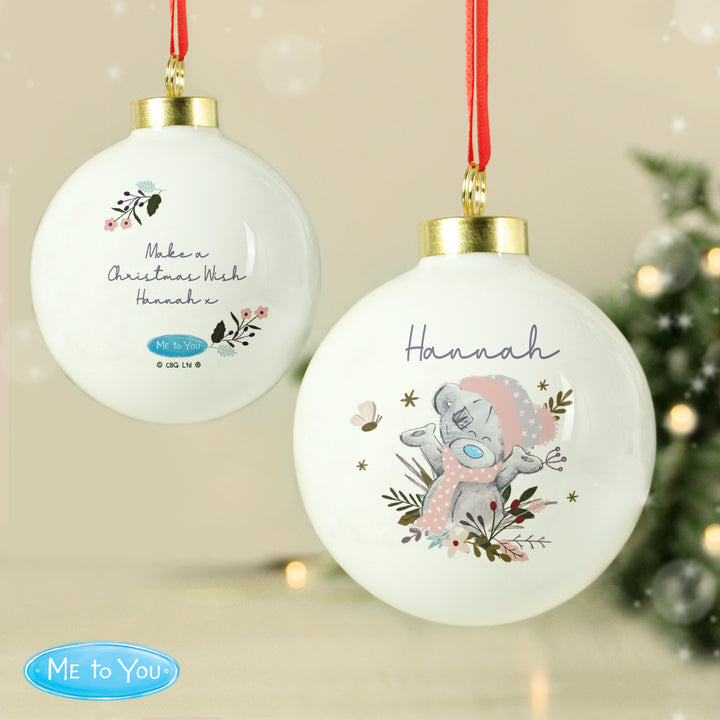 Buy Personalised Me to You Cosy Winter Bauble available now at www.giftsfinder.co.uk