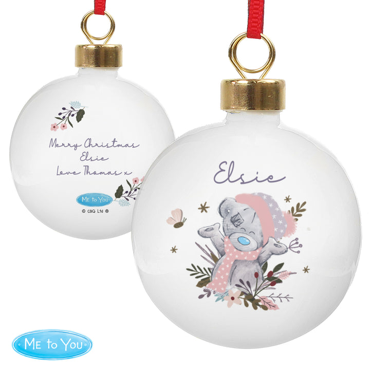 Buy Personalised Me to You Cosy Winter Bauble available now at www.giftsfinder.co.uk