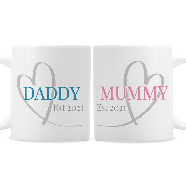 Buy Personalised Mummy & Daddy Mug Set at www.giftsfinder.co.uk