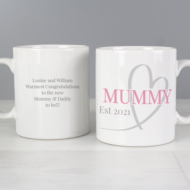 Buy Personalised Mummy & Daddy Mug Set at www.giftsfinder.co.uk