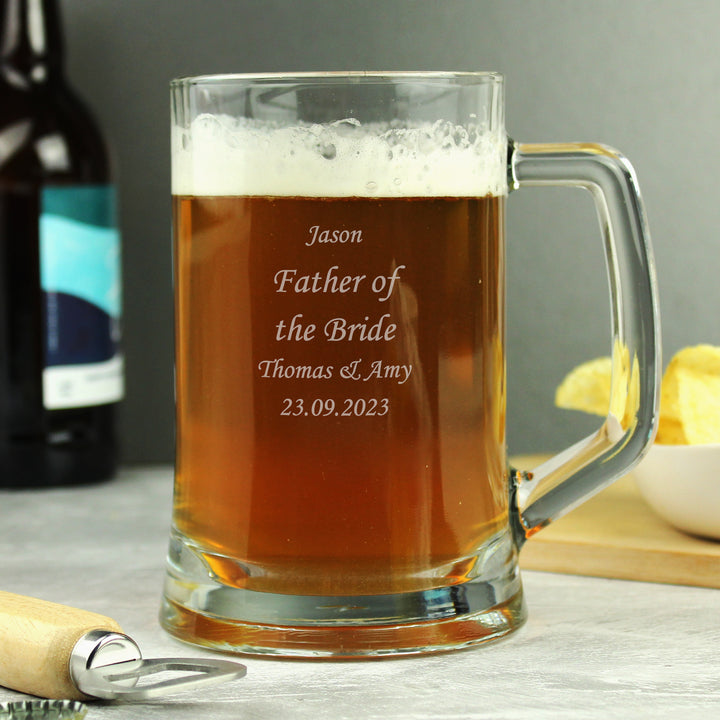 Engraved Personalised Glass Pint Stern Tankard (Personalised Tankards) available to buy now at www.giftsfinder.co.uk