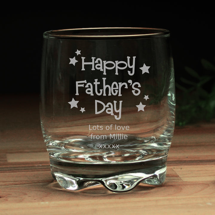 Personalised Happy Father's Day Stars Tumbler - part of the Gifts Finder Personalised Father's Day Gifts collection