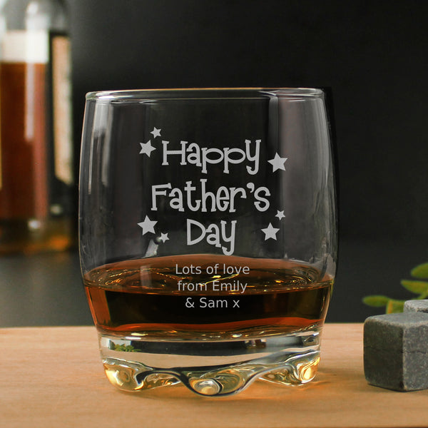 Buy Personalised Happy Father's Day Stars Tumbler available now at www.giftsfinder.co.uk