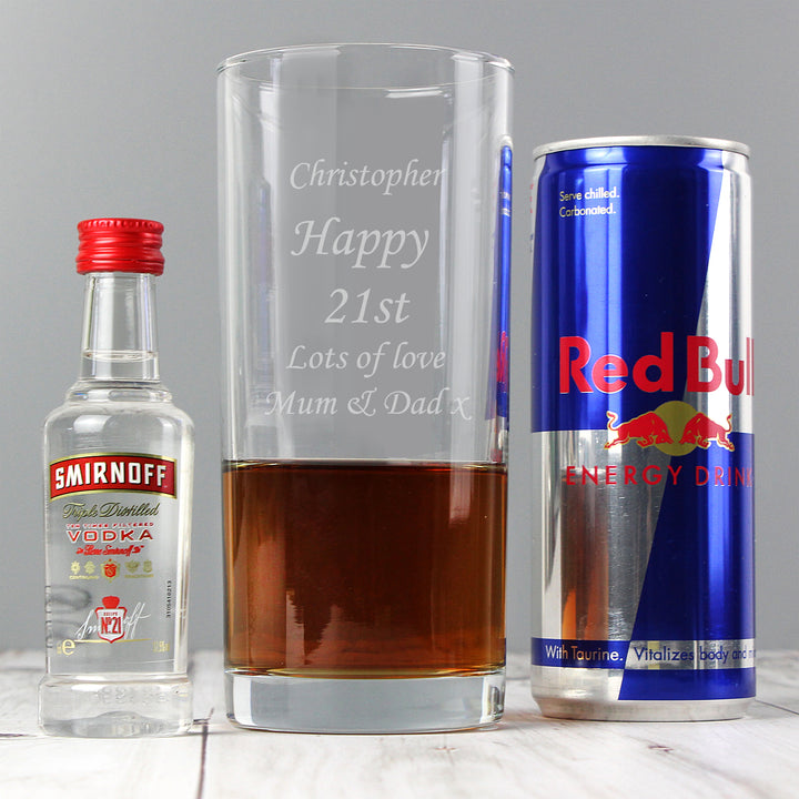 Personalised Vodka and Red Bull Gift Set in gift category Personalised Alcohol Gift Sets