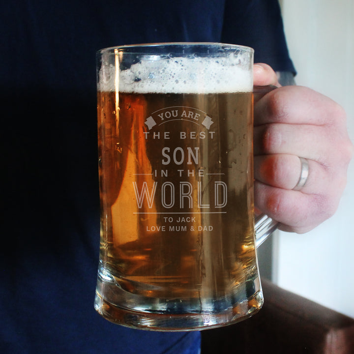 Buy Personalised Best [INSERT WORD] In The World Pint Beer Stern Tankard available now at www.giftsfinder.co.uk