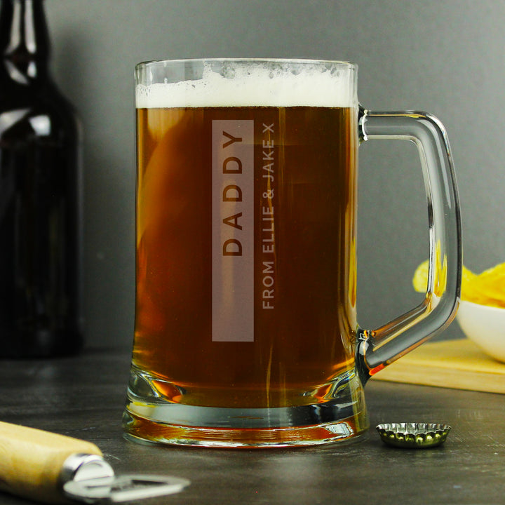 Personalised Free Text Pint Stern Tankard - part of the Gifts Finder Personalised Beer Pint Glasses And Tankards collection