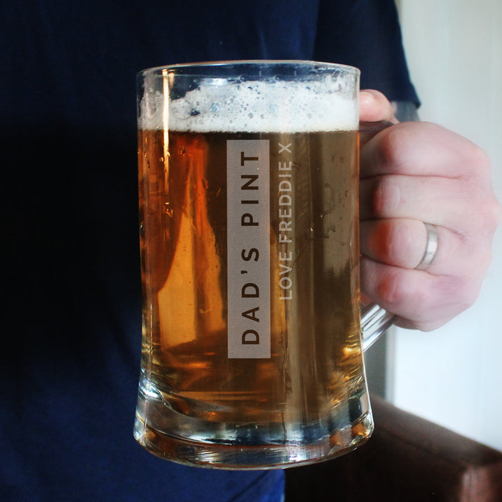 Personalised Free Text Pint Stern Tankard - part of the Gifts Finder Personalised Beer Pint Glasses And Tankards collection