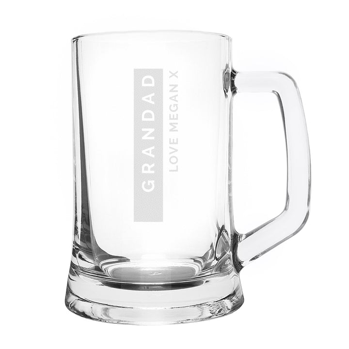 Personalised Free Text Pint Stern Tankard - part of the Gifts Finder Personalised Beer Pint Glasses And Tankards collection