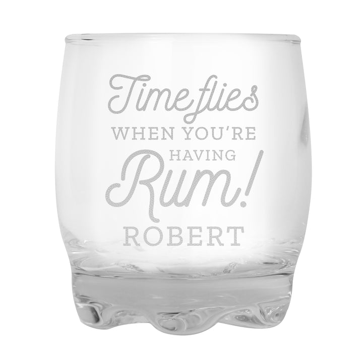 Buy Personalised Time Flies When You're Having Rum Tumbler at www.giftsfinder.co.uk