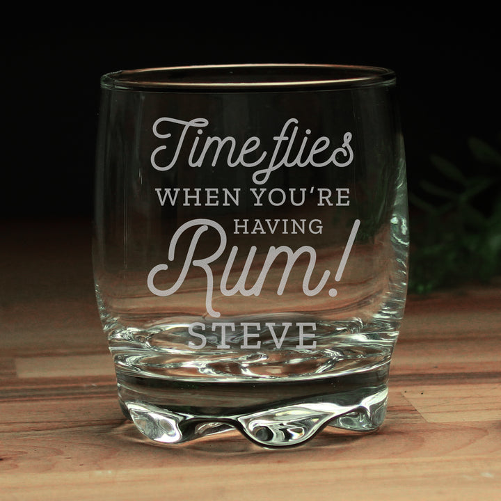 Buy Personalised Time Flies When You're Having Rum Tumbler at www.giftsfinder.co.uk