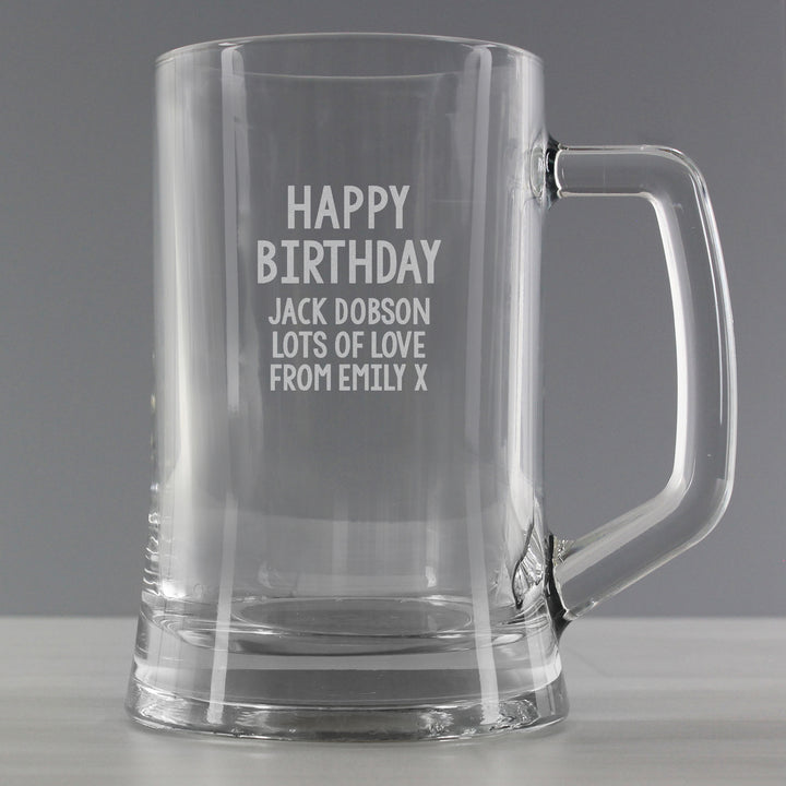 Buy Personalised Free Text Pint Stern Tankard at www.giftsfinder.co.uk