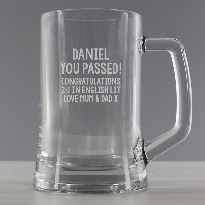 Buy Personalised Free Text Pint Stern Tankard at www.giftsfinder.co.uk