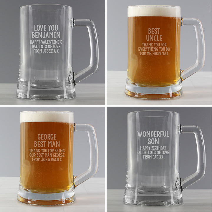 Buy Personalised Free Text Pint Stern Tankard at www.giftsfinder.co.uk