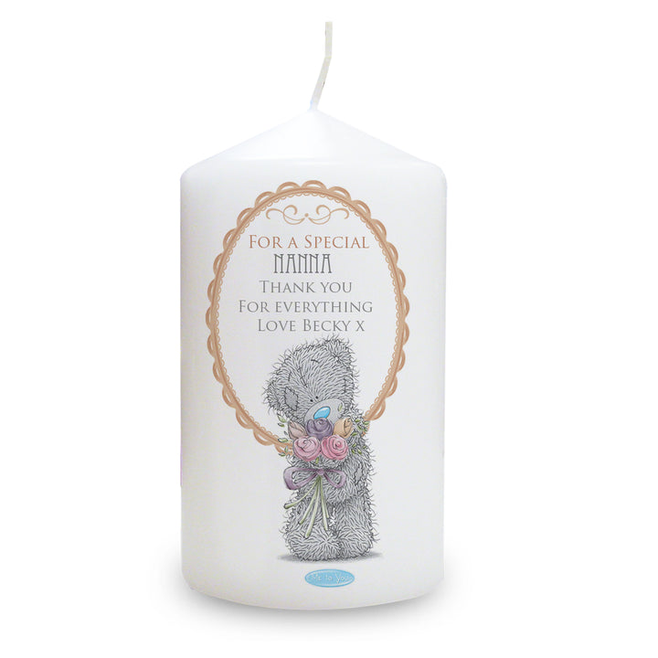 Personalised Me To You Flowers Pillar Candle For Her - part of the Gifts Finder Personalised Candles collection