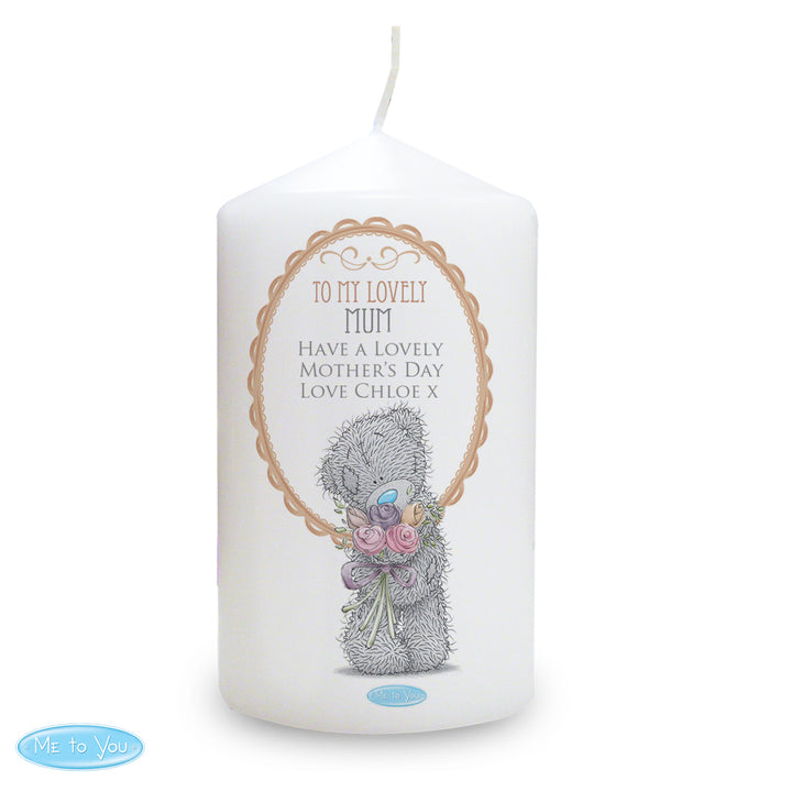 Personalised Me To You Flowers Pillar Candle For Her - part of the Gifts Finder Personalised Candles collection