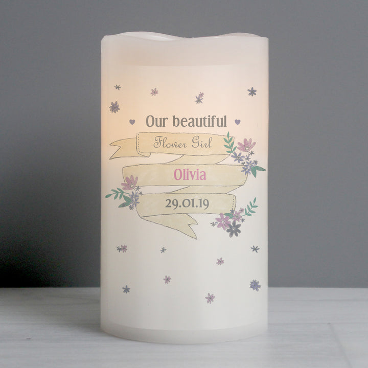 Buy Personalised Garden Bloom LED Candle available now at www.giftsfinder.co.uk