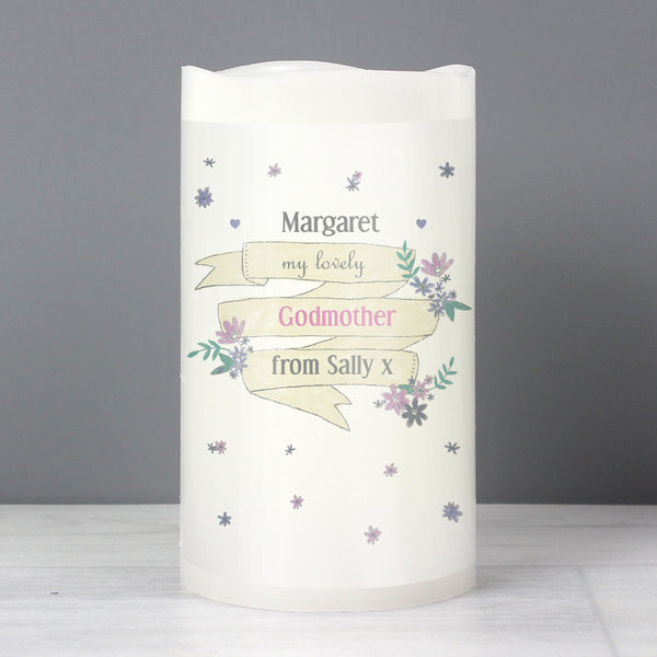 Buy Personalised Garden Bloom LED Candle available now at www.giftsfinder.co.uk