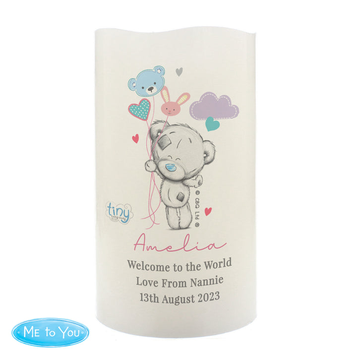 Personalised Tiny Tatty Teddy Dream Big Pink Nightlight LED Candle - part of the Gifts Finder Personalised LED Candles collection