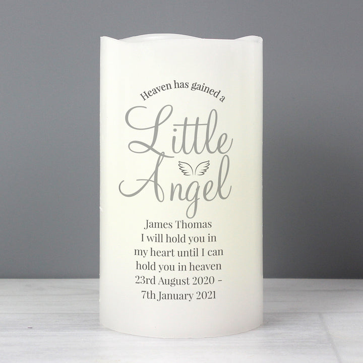 Buy Personalised Little Angel LED Candle at www.giftsfinder.co.uk