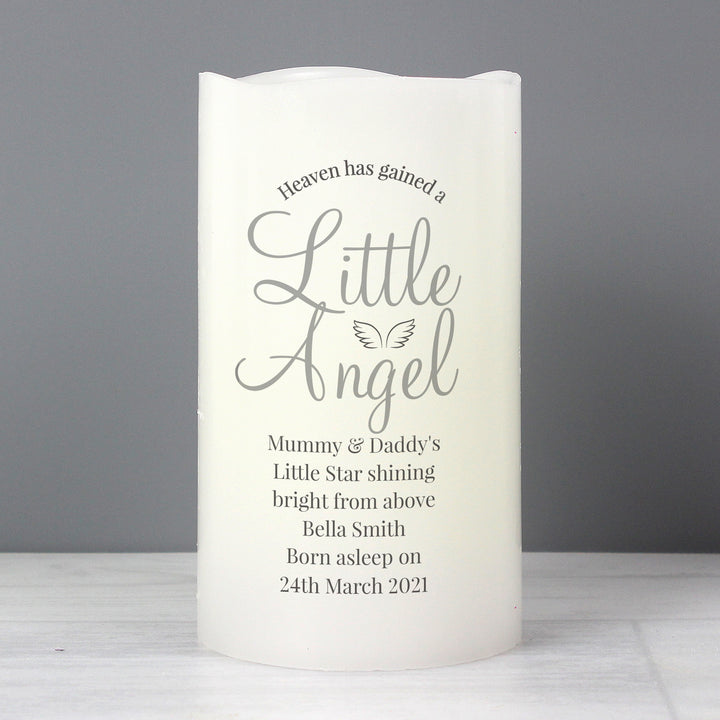 Buy Personalised Little Angel LED Candle at www.giftsfinder.co.uk