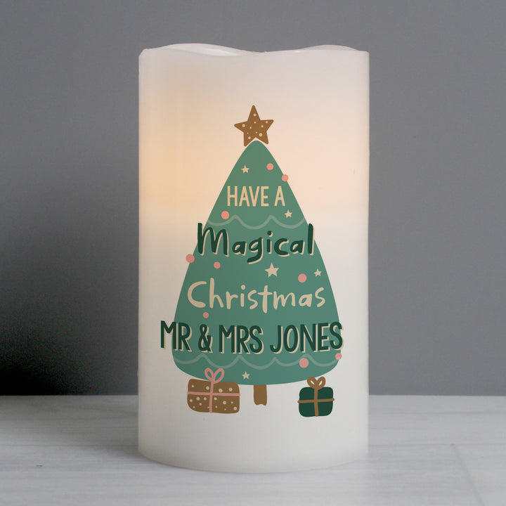 Buy Personalised Have A Magical Christmas LED Candle available now at www.giftsfinder.co.uk