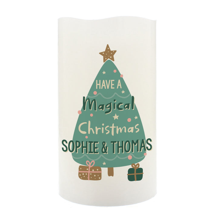 Buy Personalised Have A Magical Christmas LED Candle available now at www.giftsfinder.co.uk