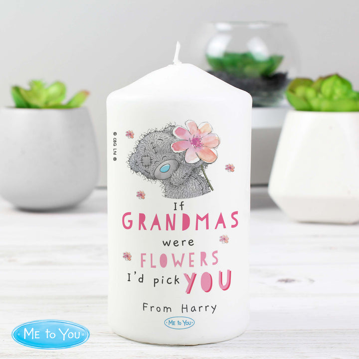 Personalised Me To You If... Were Flowers Pillar Candle - part of the Gifts Finder Personalised Candles collection