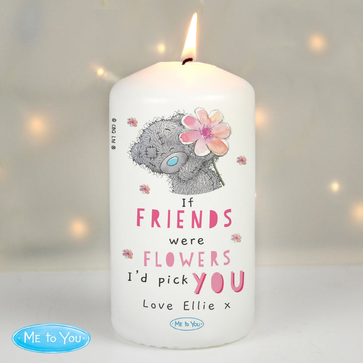 Personalised Me To You If... Were Flowers Pillar Candle - part of the Gifts Finder Personalised Candles collection