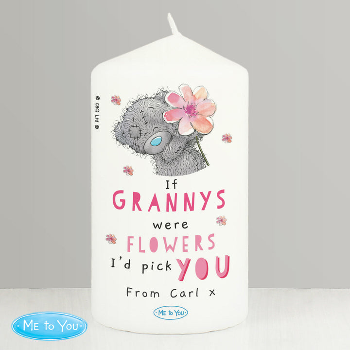 Personalised Me To You If... Were Flowers Pillar Candle - part of the Gifts Finder Personalised Candles collection