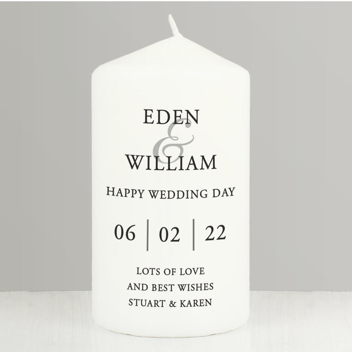 Buy Personalised Couples Pillar Candle available now at www.giftsfinder.co.uk