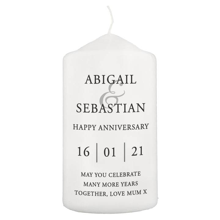 Buy Personalised Couples Pillar Candle available now at www.giftsfinder.co.uk