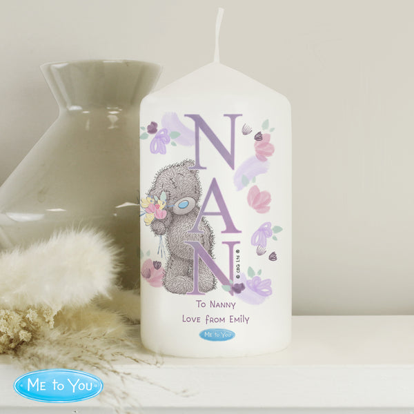 Buy Personalised Me to You NAN Pillar Candle available now at www.giftsfinder.co.uk