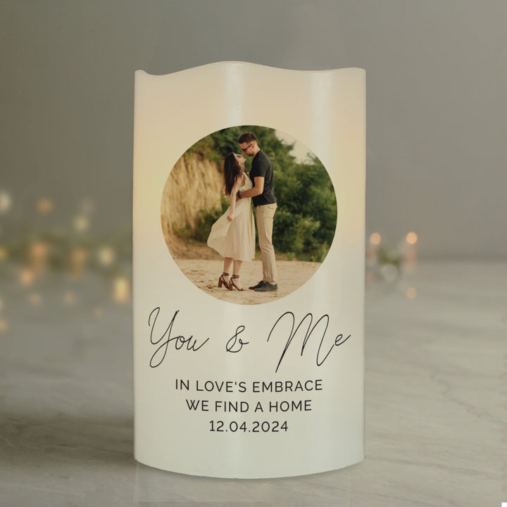 Buy Personalised Photo Upload LED Candle, Ideal For Weddings, Anniversaries, Newborn Baby & Memorials at www.giftsfinder.co.uk