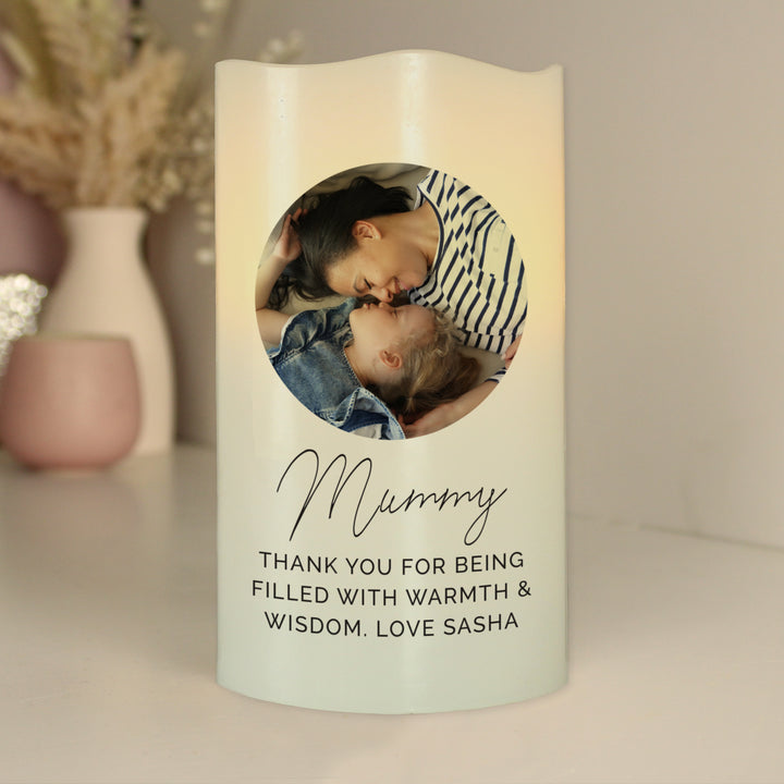 Buy Personalised Photo Upload LED Candle, Ideal For Weddings, Anniversaries, Newborn Baby & Memorials at www.giftsfinder.co.uk