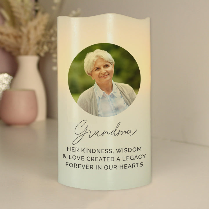 Buy Personalised Photo Upload LED Candle, Ideal For Weddings, Anniversaries, Newborn Baby & Memorials at www.giftsfinder.co.uk