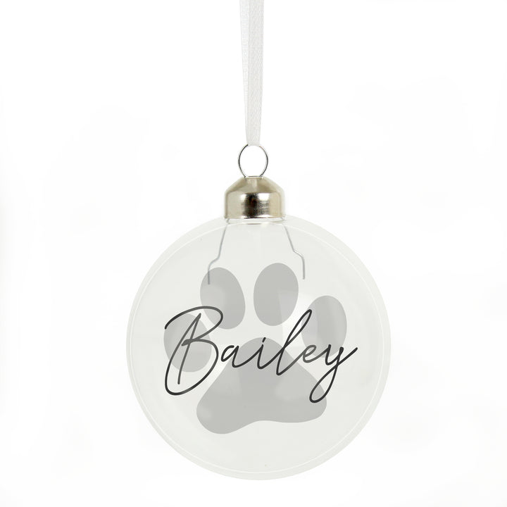 Buy Personalised Pet Glass Bauble at www.giftsfinder.co.uk