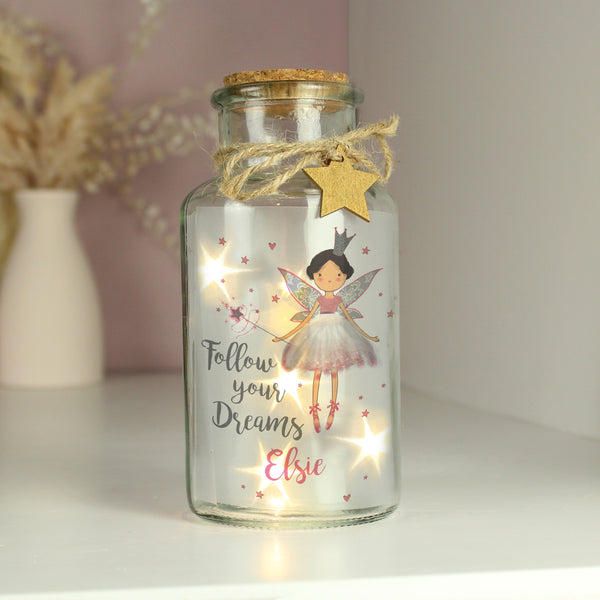 Buy Personalised Fairy LED Glass Jar available now at www.giftsfinder.co.uk