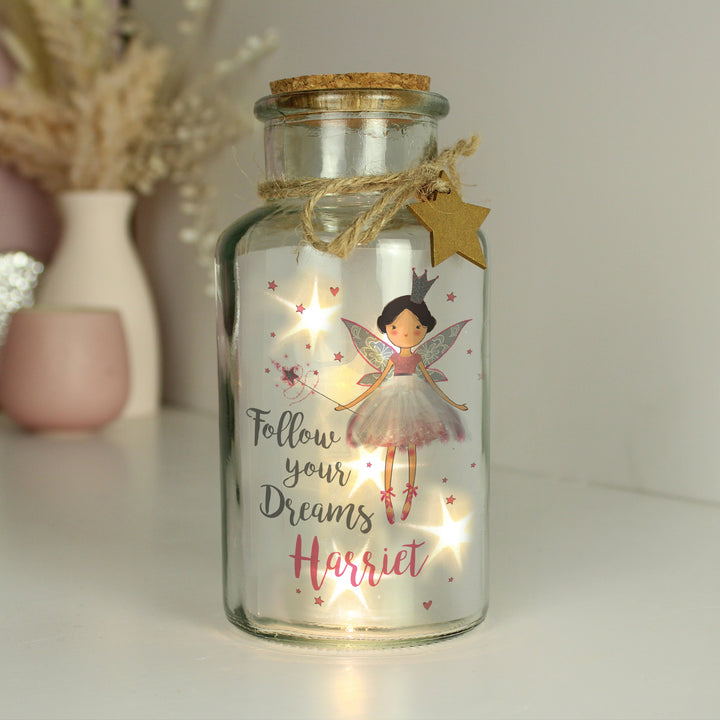 Buy Personalised Fairy LED Glass Jar available now at www.giftsfinder.co.uk