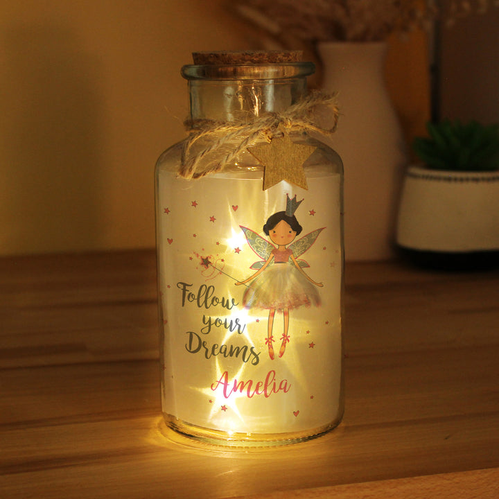 Buy Personalised Fairy LED Glass Jar available now at www.giftsfinder.co.uk