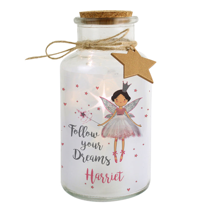 Buy Personalised Fairy LED Glass Jar available now at www.giftsfinder.co.uk