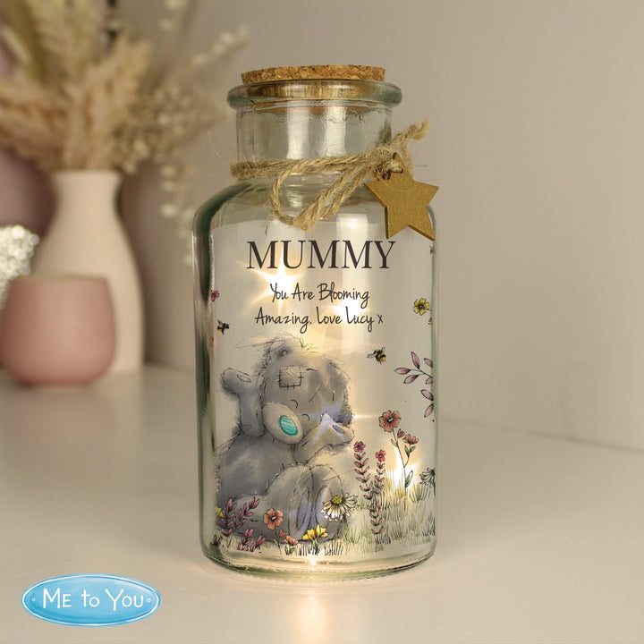 Buy Personalised Me to You Floral LED Glass Jar available now at www.giftsfinder.co.uk