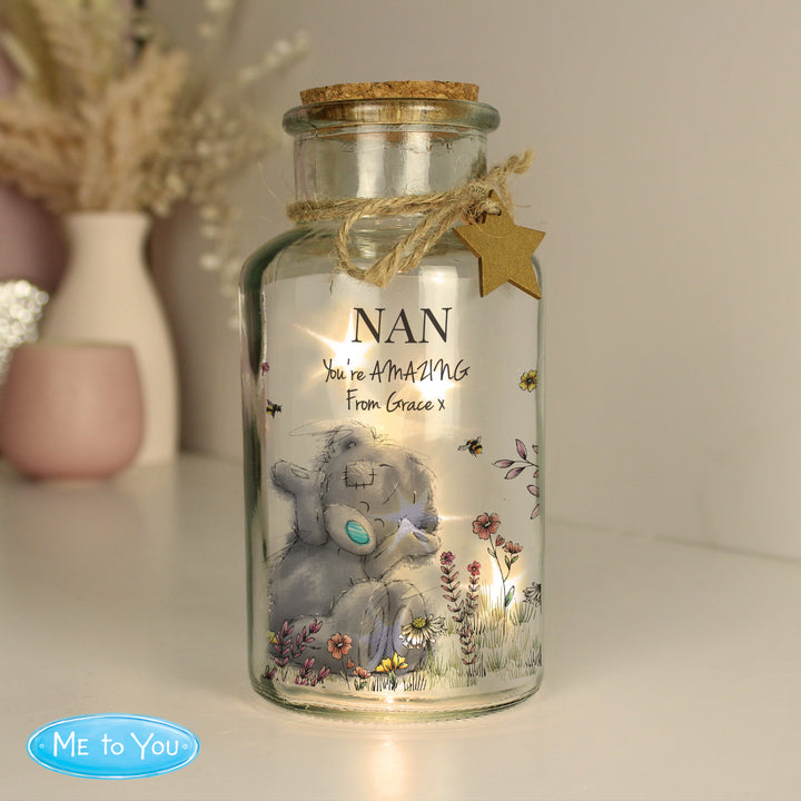 Buy Personalised Me to You Floral LED Glass Jar available now at www.giftsfinder.co.uk