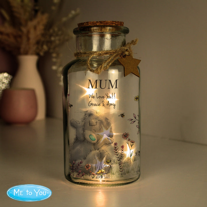 Buy Personalised Me to You Floral LED Glass Jar available now at www.giftsfinder.co.uk