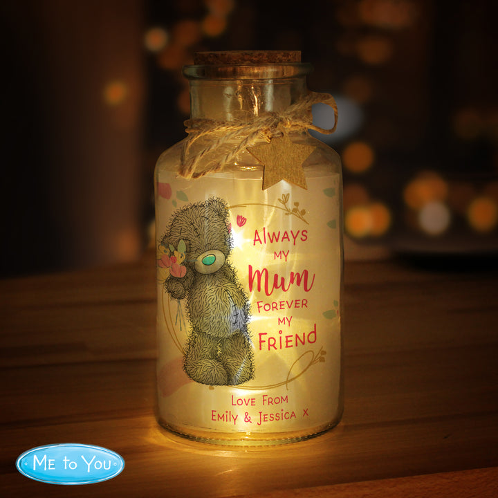 Buy Personalised Me To You Forever My Friend LED Glass Jar available now at www.giftsfinder.co.uk