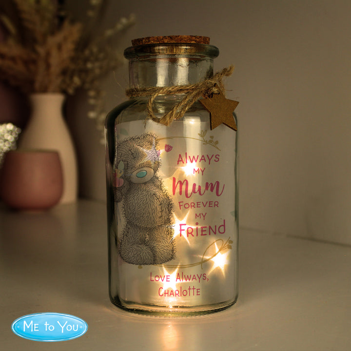 Buy Personalised Me To You Forever My Friend LED Glass Jar available now at www.giftsfinder.co.uk